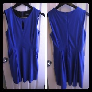 * Cynthia Rowley Cobalt Keyhole Dress